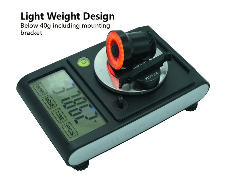 Top XLITE100 Flashlight for Bicycle Auto Start/Stop Brake Sensing IPx6 Waterproof USB Charging LED Tail Taillight For Bike Light 20