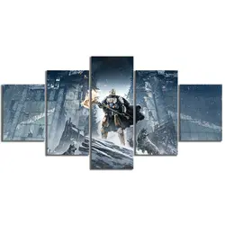 Модульный плакат настенное искусство, 5 шт., Destiny 2, игра с принтами персонажей, картинки, домашняя анимационная живопись на холсте, декор для