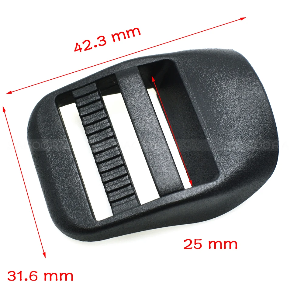 10pcs/pack 1" Ladder Lock Slider Plastic Buckles Backpack Straps