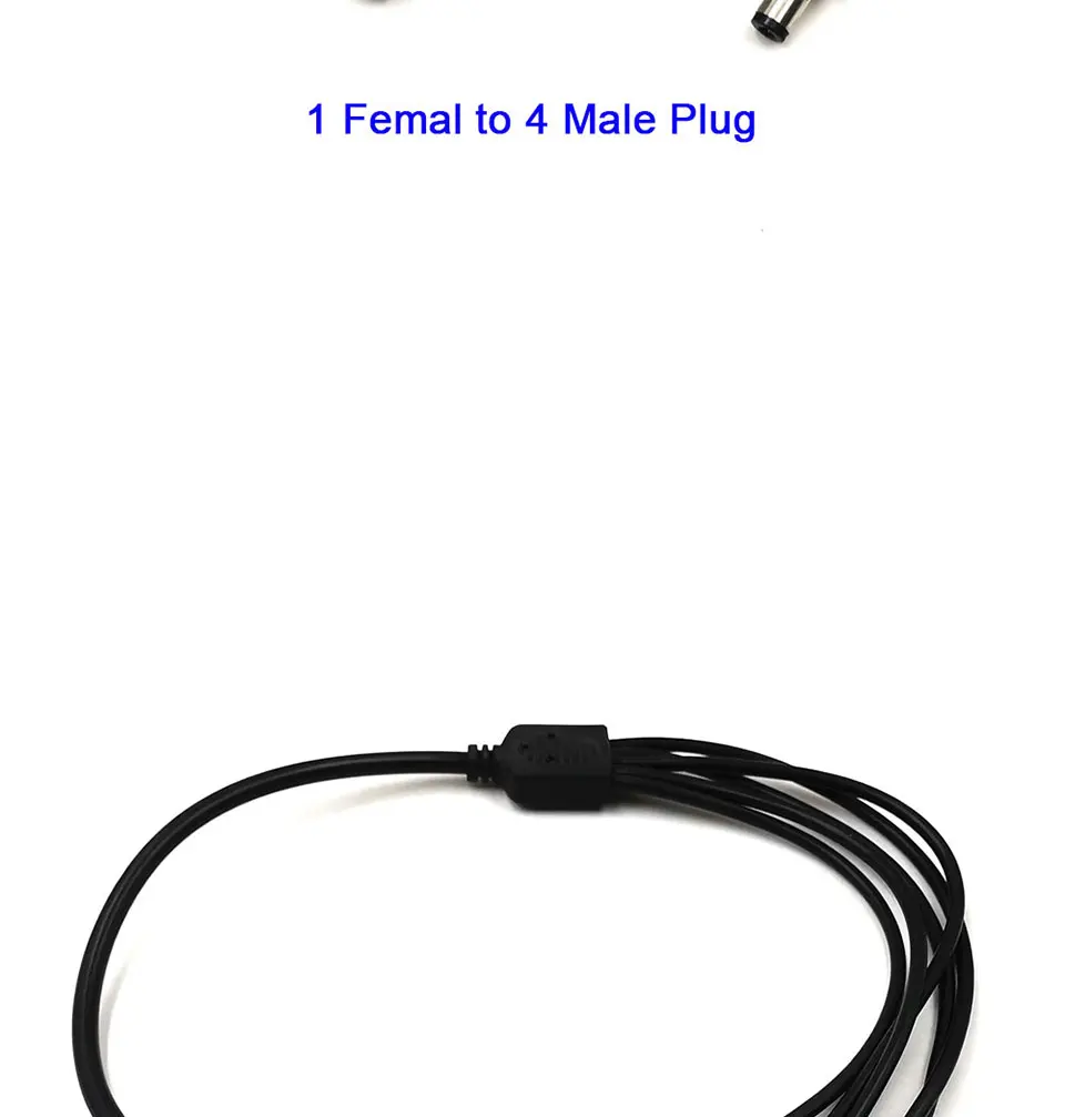 dc connector plug 1 femal to 2 3 4 5 8 male plug  Jack Splitter Adapter cable (4)