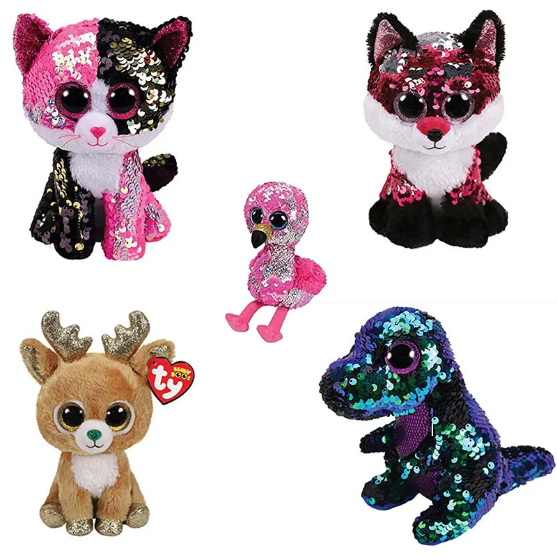

TY Beanie Boos 6" 15cm Two-tone owl Harmonie the Unicorn Plush Regular Stuffed Animal Collectible Soft Big Eyes Doll Toy