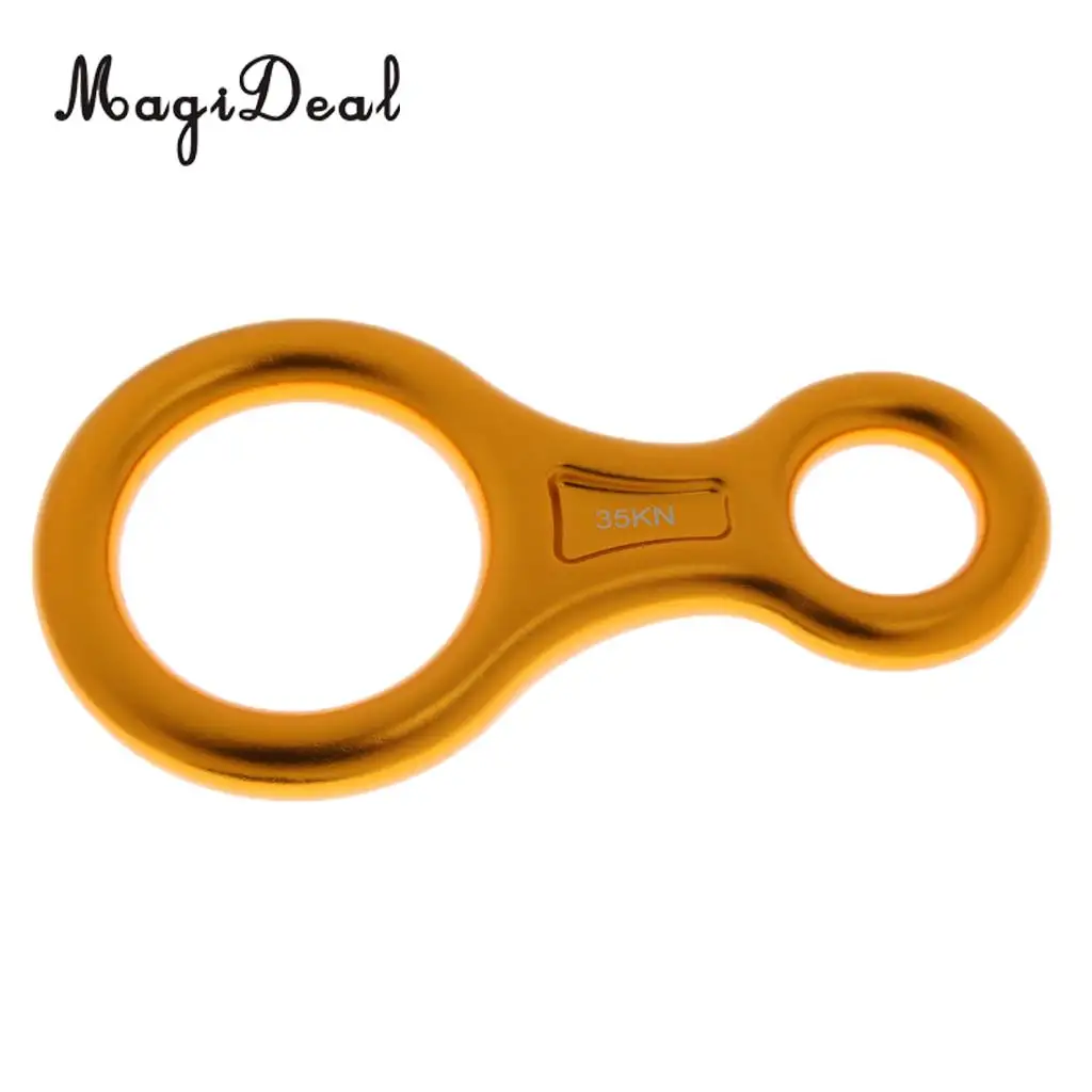 MagiDeal 35KN Figure 8 Shape Descender Rock Climbing Rappel Belay Device 3 Colors for Rappelling Rescue Rock Climbing Caving