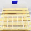 Caja de almacenamiento de plástico transparente ajustable de 10 rejillas para caja de herramientas de joyería de componentes pequeños ► Foto 2/3