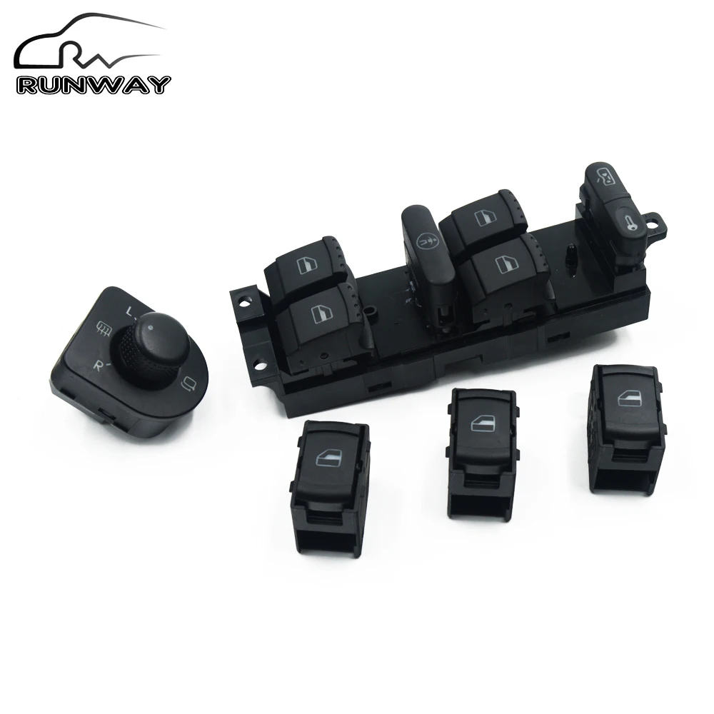 

5PCS For Volkswagen VW JETTA GOLF MK4 POLO BORA A4 Passat B5 BEETLE 1J4 959 857D 1J1 959 565E Power Window Mirror Switch Button