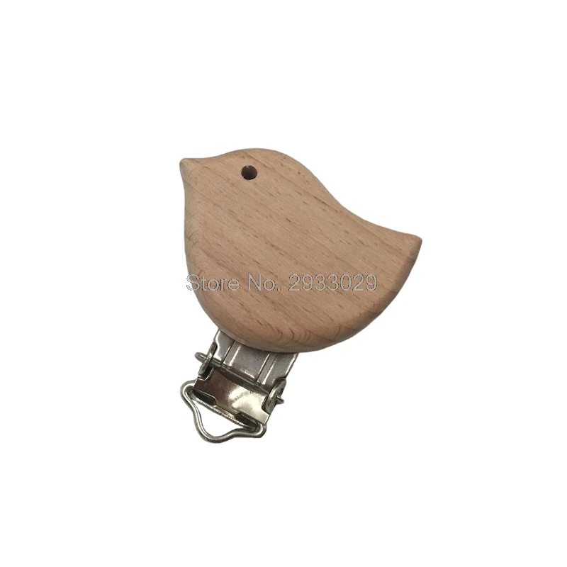 Natural Beech Wood Baby Pacifier Clips Dummy Clips DIY Pacifier Chain Accessory J07 Drop shipping