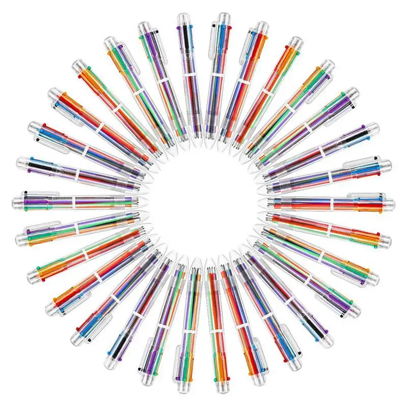 

Multicolor Pen - 30 Pack 0.5Mm 6-In-1 Retractable Ballpoint Pens for Office School Supplies Students Children Gift