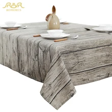 Дизайн древесины Ретро скатерть хлопок лен скатерть для стола прямоугольник серый пылезащитный скатерти