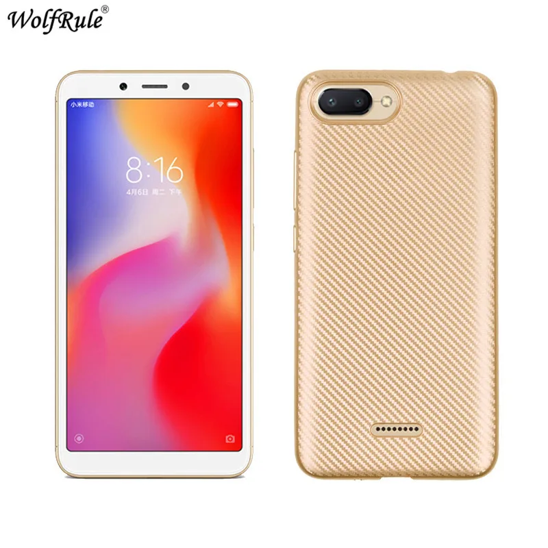 ل غطاء Xiaomi Redmi 6A حالة WolfRule لينة سيليكون الوفير الحقيبة Redmi 6A الهاتف حقيبة حالة ل Xiaomi Redmi 6A غطاء 5.45'