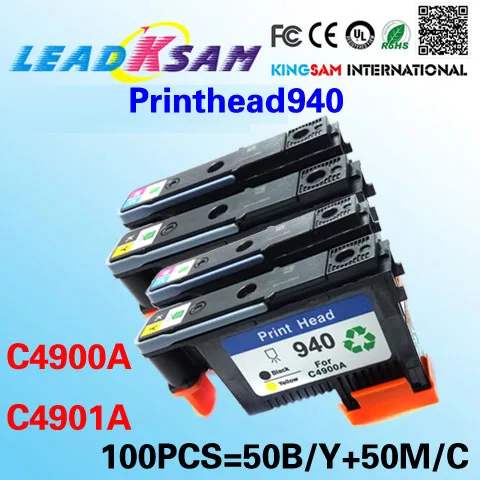 100 шт. печатающая головка для принтера hp940 C4900A C4901A officejet pro 8000 8500 8500A plus |
