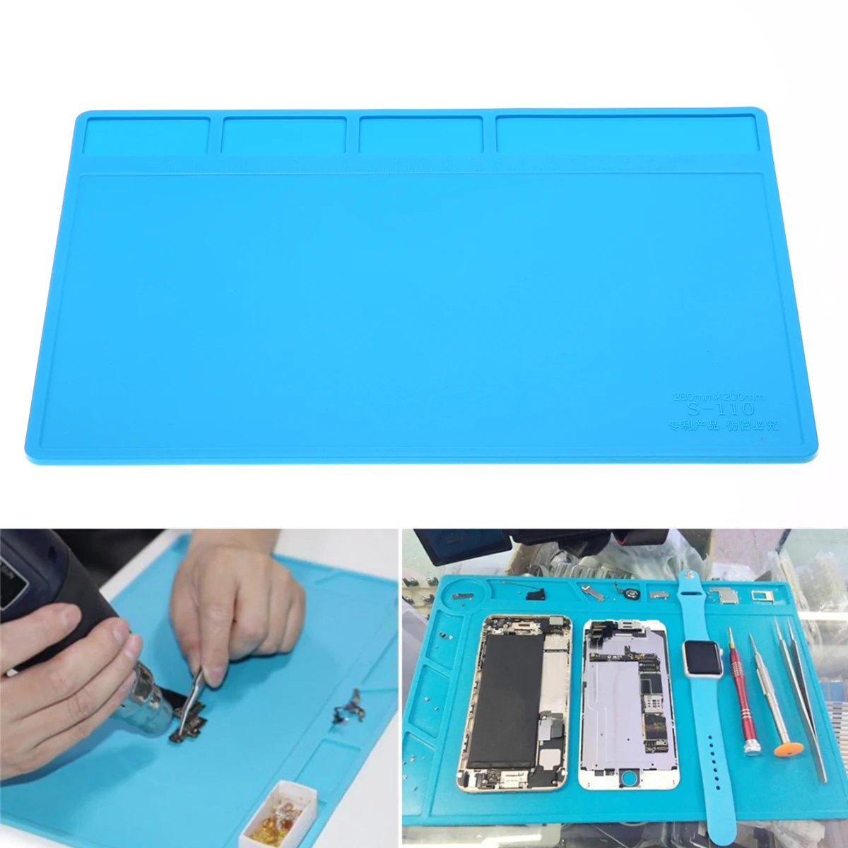 

1pc New Soldering Pad Soldering Maintenance Platform Heat Insulation Silicone Pad Mat Repair Tool