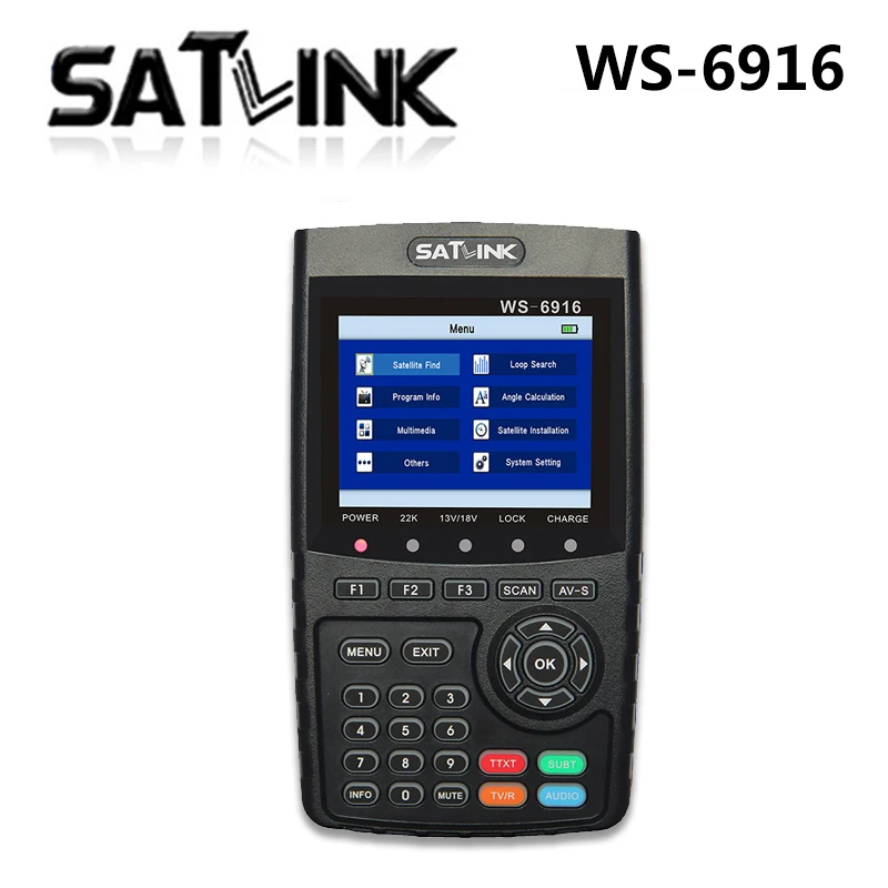Натуральных материалов! Satlink WS 6916 спутниковый искатель DVB-S2 MPEG-2/MPEG-4 WS-6916 Высокое разрешение метр на тонкопленочных транзисторах на тонкоплёночных транзисторах ЖК-дисплей Экран