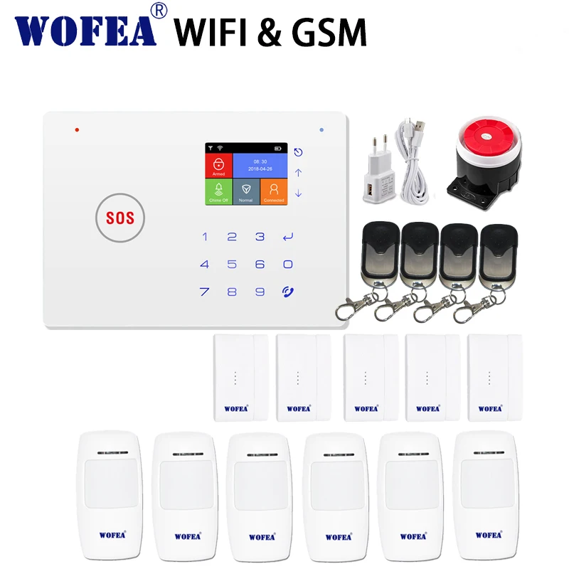 

2.4G smart home security wifi gsm alarm system Android/IOS APP touch keyboard voice prompt SMS & auto dial