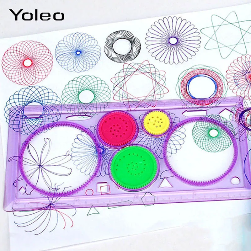 

Spirograph Geometric Ruler Drawing Toys Paiting Multi-function Puzzle Drafting Tools Children Learning Art Tool kids drawing toy