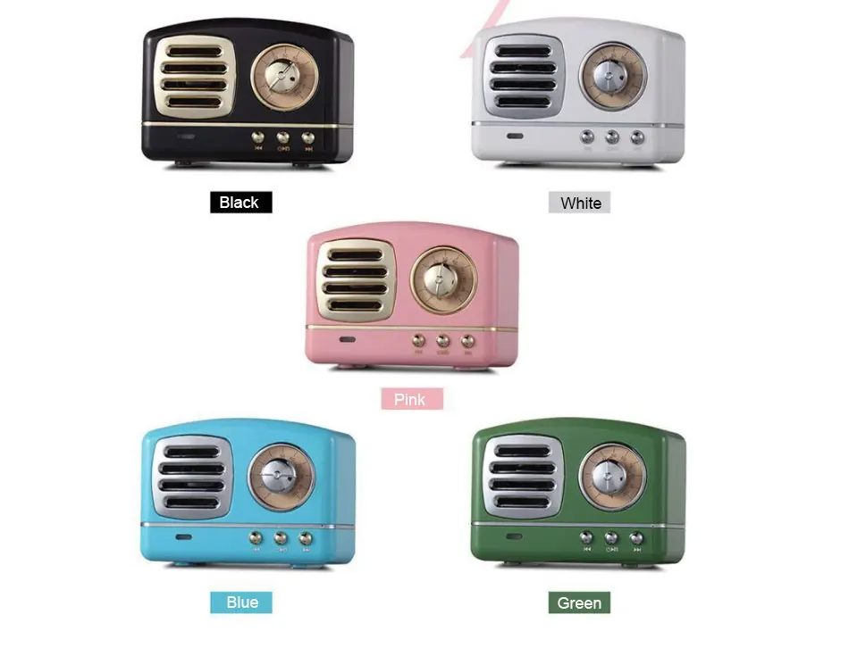 Retro Bluetooth Speaker Radio Card Subwoofer Creative Gift Mini Antique Small Speaker