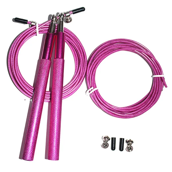 

Aluminum Jump Rope Skip+Spare Rope & Screw Metal Bearing Skipping Rope High Speed Cable Crossfit Jump Rope Double Unders Workout