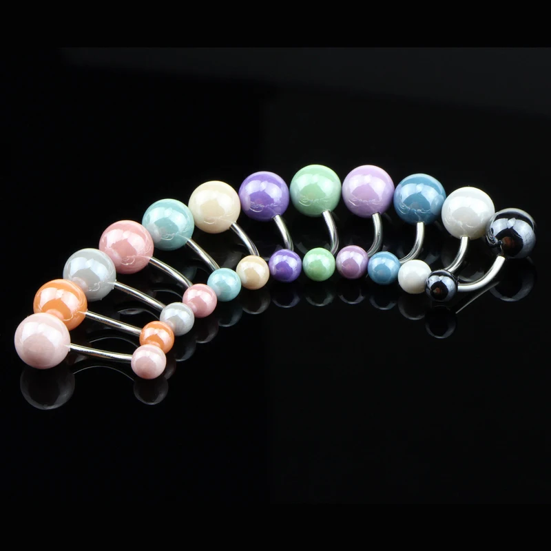 

Steel Cute Dangle Navel Rings Fashion Candy color Acrylic Navel Bars Sexy Belly Button Ring Navel Piercing Jewelry for men women
