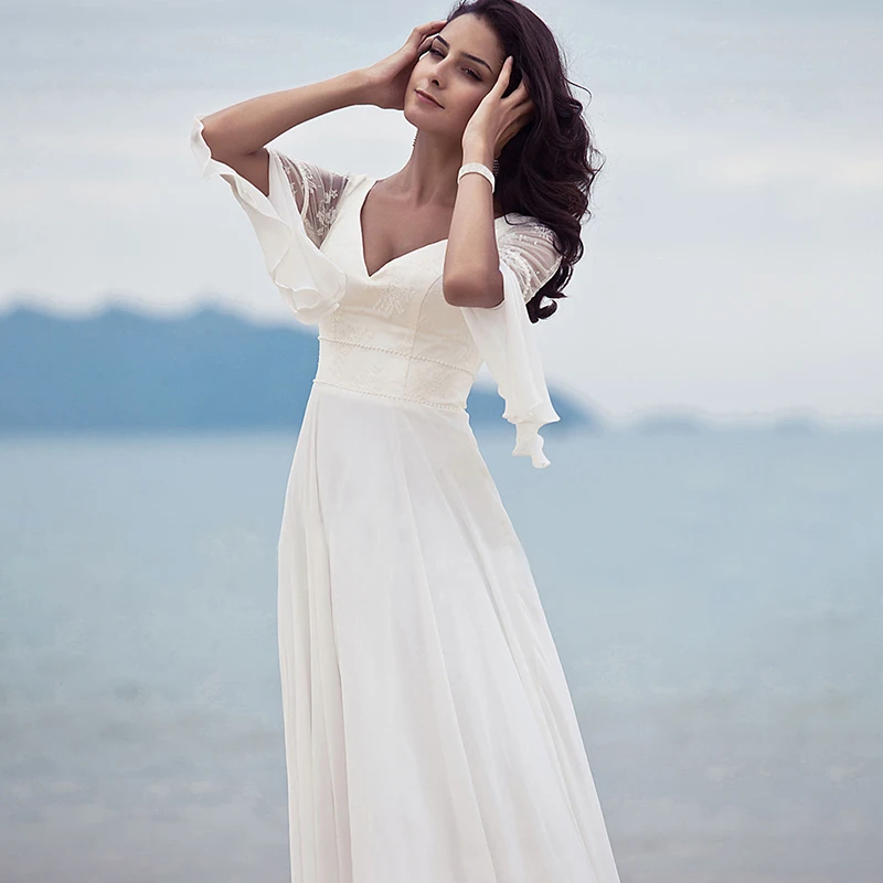 Элегантное женское вечернее платье длиной до пола, длинное осеннее платье, сексуальное кружевное платье с глубоким v-образным вырезом и бисером, белые женские платья Vestidos