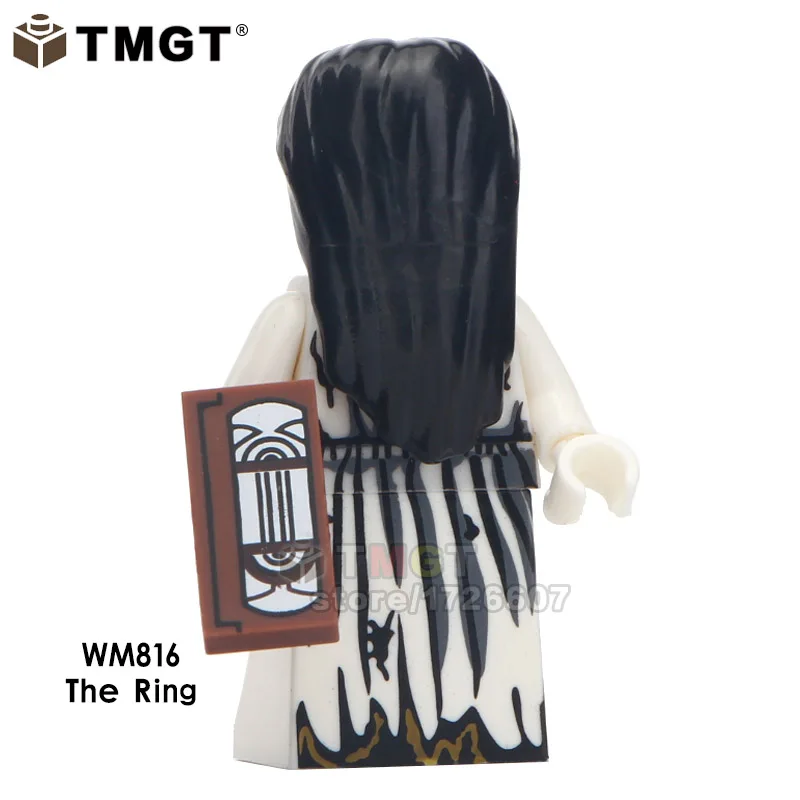 

Single Sale The Ring Horror Movie Character Sadako Morgan Jack Skellington Building Blocks Gifts Toys for Children