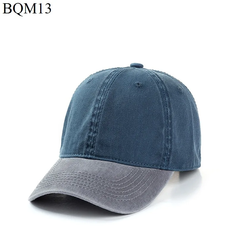 

F&U Unisex Cowboy Baseball Cap Fall Casual Snapback Hats For Men And Women Outdoor Sport Denim Two Mixed Colors Jeans Hip Hop