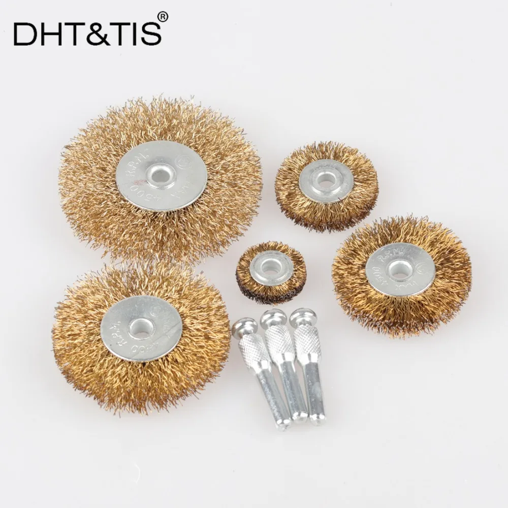 DHT & TIS 5 шт. электрическая дрель проволочная щетка плоская стальная проволока