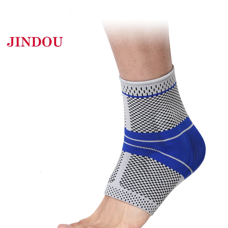 JINDOU 1 шт 3D эластичный Футбол поддержка лодыжки протектор сжатие силикагель