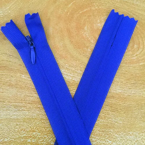 10 pieces#3 30 cm(12 inch) nylon invisible soft tulle coil zipper sewing(color please choose - Color: Dark Blue