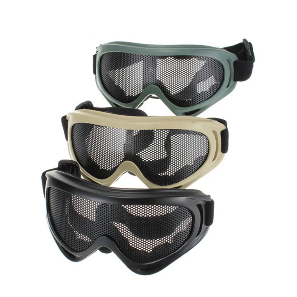 Wargame Airsoft Outdoors Military Goggles Tactical Shock Resistance Eyes Sports Metal Mesh Net