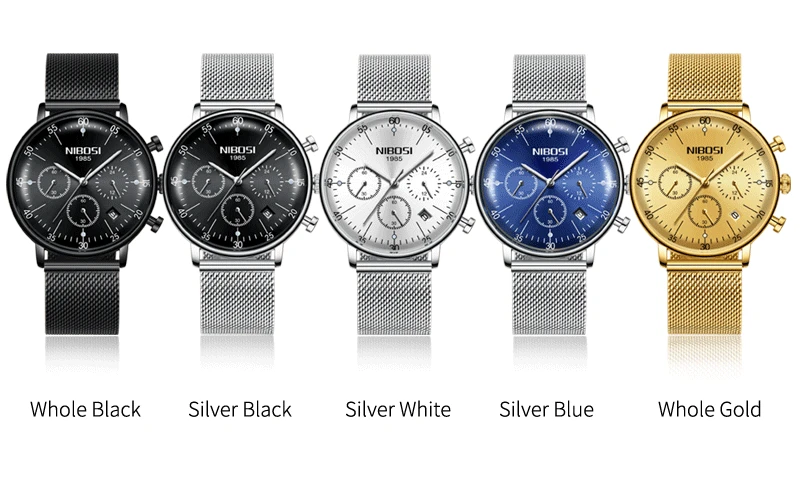 Reloj Hombre 2018 NIBOSI Unisex Men's Watches Top Brand Luxury Dress Fashion Wrist Watch Chronograph Man Clock Luxury Relogios (11)