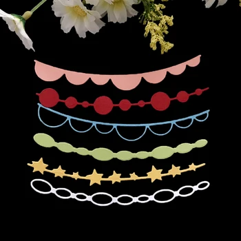 

6Pcs/lot Decorative Metal stencils Circle Rectangle Tag Frames Stencil for DIY Scrapbooking Paper Cards Crafts