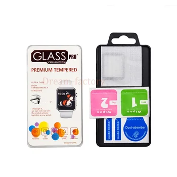

300pcs DHL 3D Curved Full Cover Tempered Glass Full Glue For Apple Watch 3 2 1 4 38mm 42mm 40mm 44mm Screen Protective Film