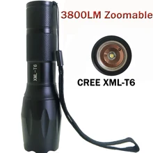 3800lumens Tactical Flashlight 17 CREE XM-L T6 cree led Torch luzes torch zaklamp taschenlampe torcia Zoomable Flashlight ZK93