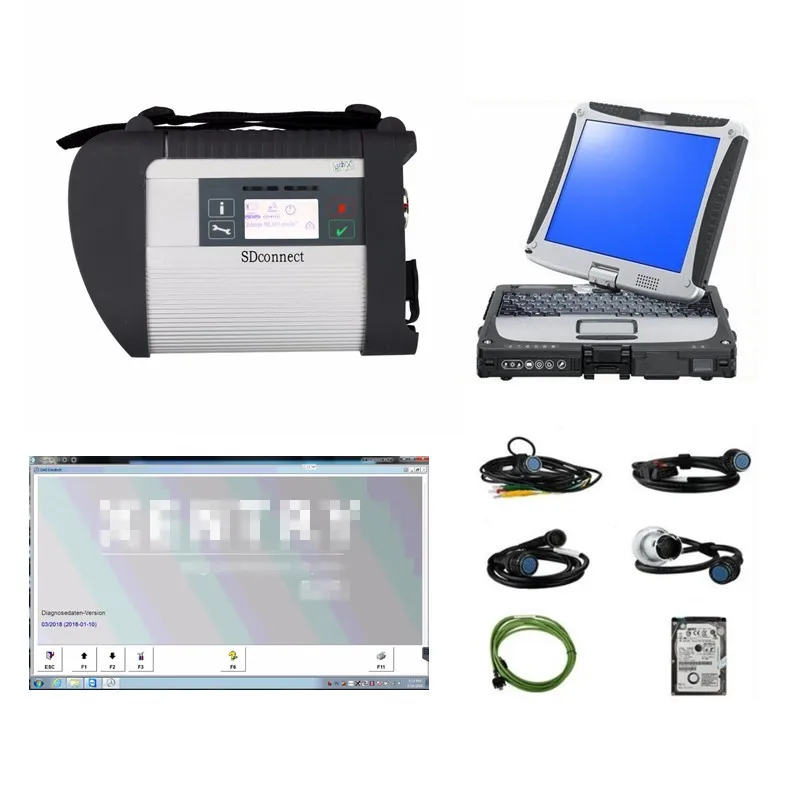 

MB Star C4 SD Connect for Mercedes Benz Diagnostic tool with Star Xentry Diagnostics System Software HDD in 4GB CF19 toughbook
