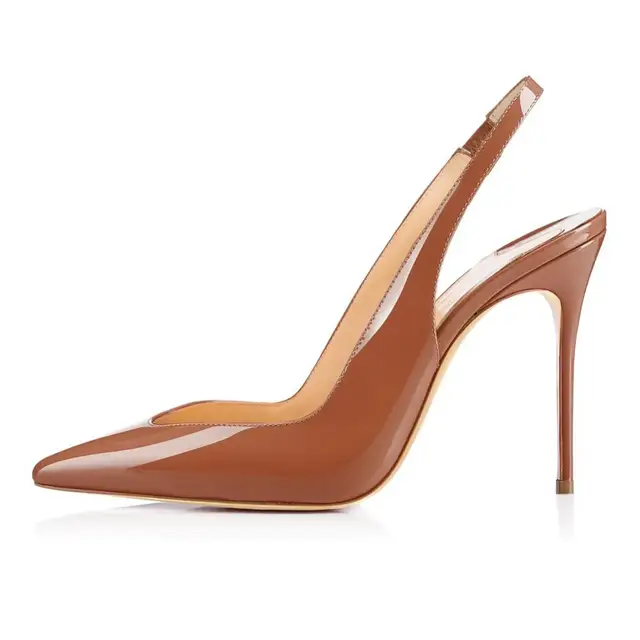Slingback Pumps Stiletto Heels Cut 