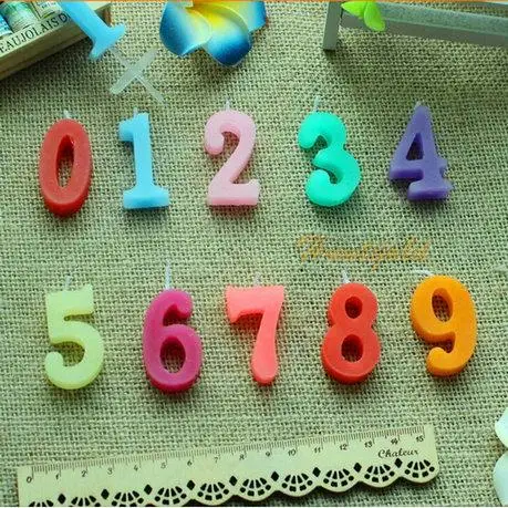 

Cheap Price 2015 Hot Birthday Wedding Party Decorations Cake Paraffin Wax Number Candles with Cork Base