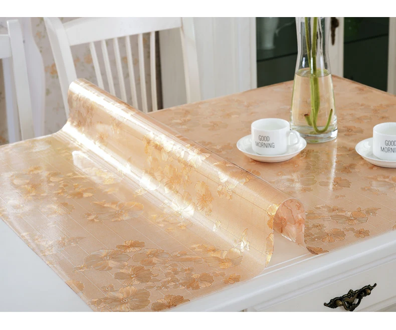 PVC waterproof table cloth soft glass plastic tablecloth table MATS from XiCha several pad frosted crystal plate PVC waterproof table cloth soft glass plastic tablecloth table MATS from XiCha several pad frosted crystal plate