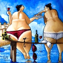 Приморский женщин полный квадратный алмаз 5D поделки алмазов картина фото пользовательские 3D Вышивка крестом мозаика Домашний Декор hl422