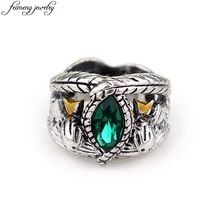 Il signore Degli Anello di Barahir di Aragorn Retrò Antico Anello Di Cristallo Verde Per E Gli Uomini Gioelleria Raffinata E Alla Moda