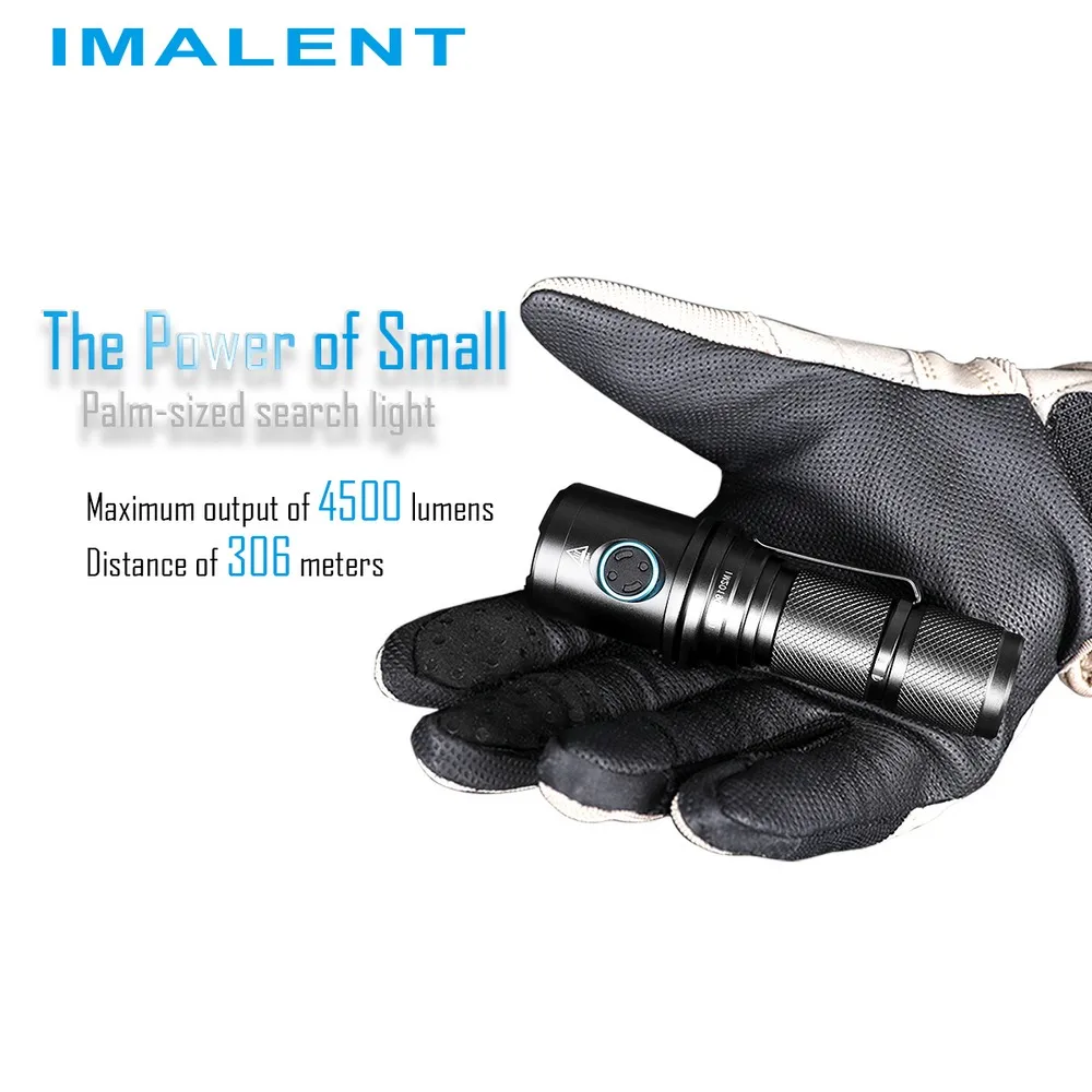 IMALENT DM70 перезаряжаемый фонарь с OLED экраном Макс 4500LM дальность луча 306 м уличный фонарь с 21700 5000 мАч литиевой батареей