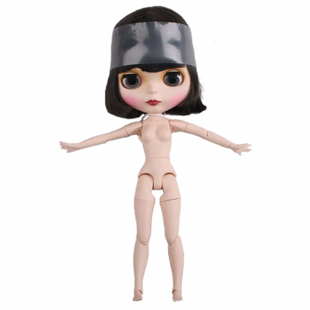 

Blyth Face Doll Wig~Matte [Wamami]12" Short Nude Joint Black 19 joint