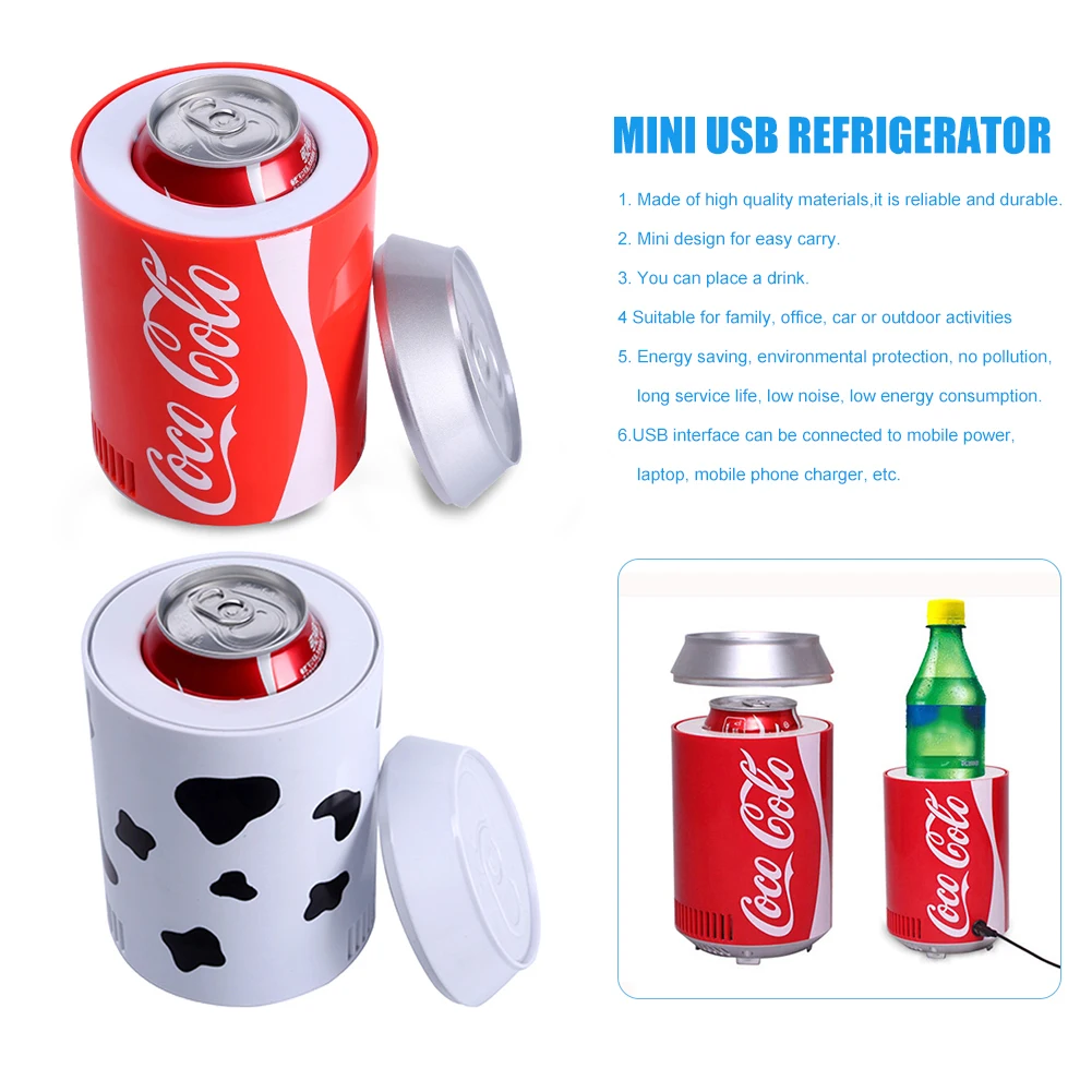 Мини-холодильник USB автомобильный офисный двойной холодильник портативный холодильник для напитков морозильная камера креативные автомобильные принадлежности