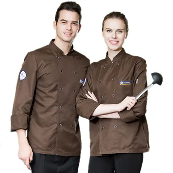 

2017 New Autumn&Winter Long Sleeve Professional Chef Uniform Restaurant Hotel Kitchen Chef Jacket Food Services Cooking Coat