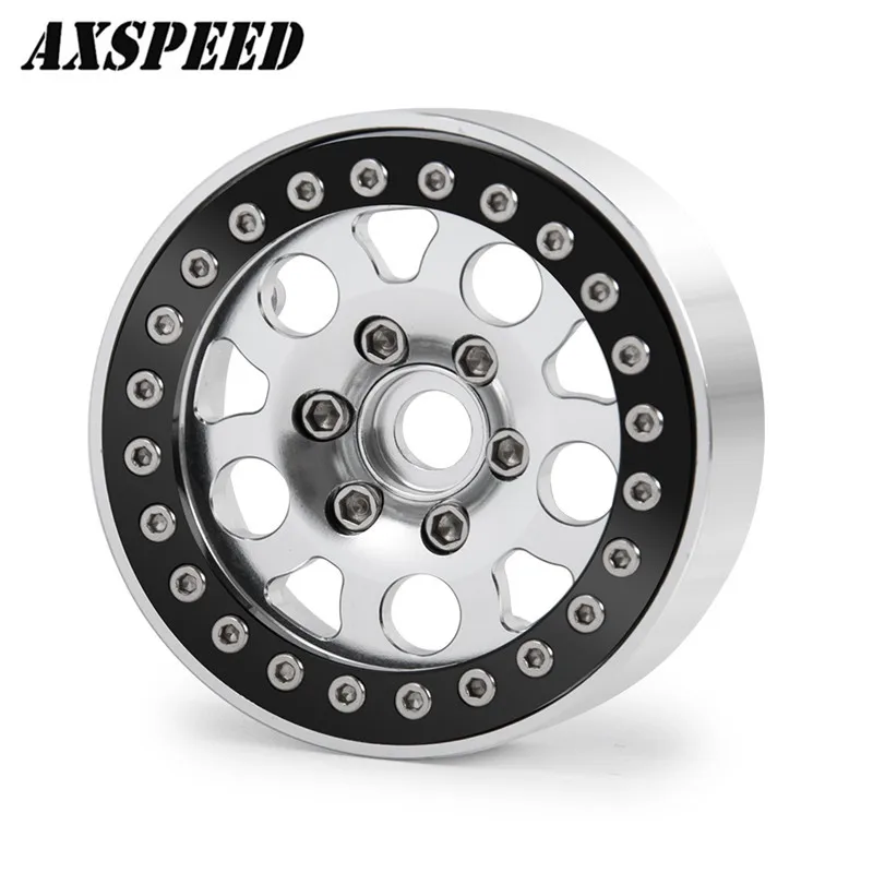 AXSPEED Alum 1/10 Beadlock 1 9 дюймовые колесные диски для грузовика с ступицами RC Crawler SCX10 D90 TRX