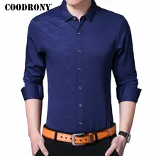 COODRONY повседневные рубашки в полоску с длинным рукавом мужская одежда Осень Зима Новое поступление хлопок Camisa Social Masculina 8741
