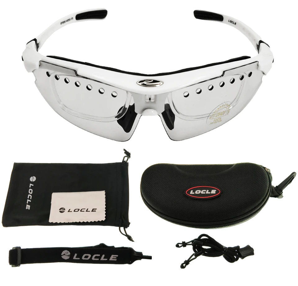 LOCLE Photochromic Cycling Bicycle Bike Glasses Outdoor Sports Bicycle Bike Sunglasses Goggles Bike Eyewear UV400 Gafas Ciclismo