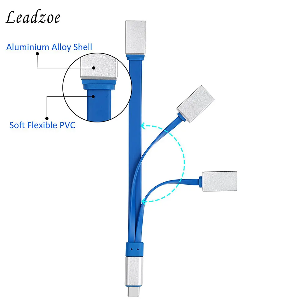 USB C концентратор, Leadzoe 3-в-1 Тип usb C OTG USB Hub разветвитель для MacBook, MacBook Pro, Google Pixel, Galaxy S8/S9, более USB-C устройств