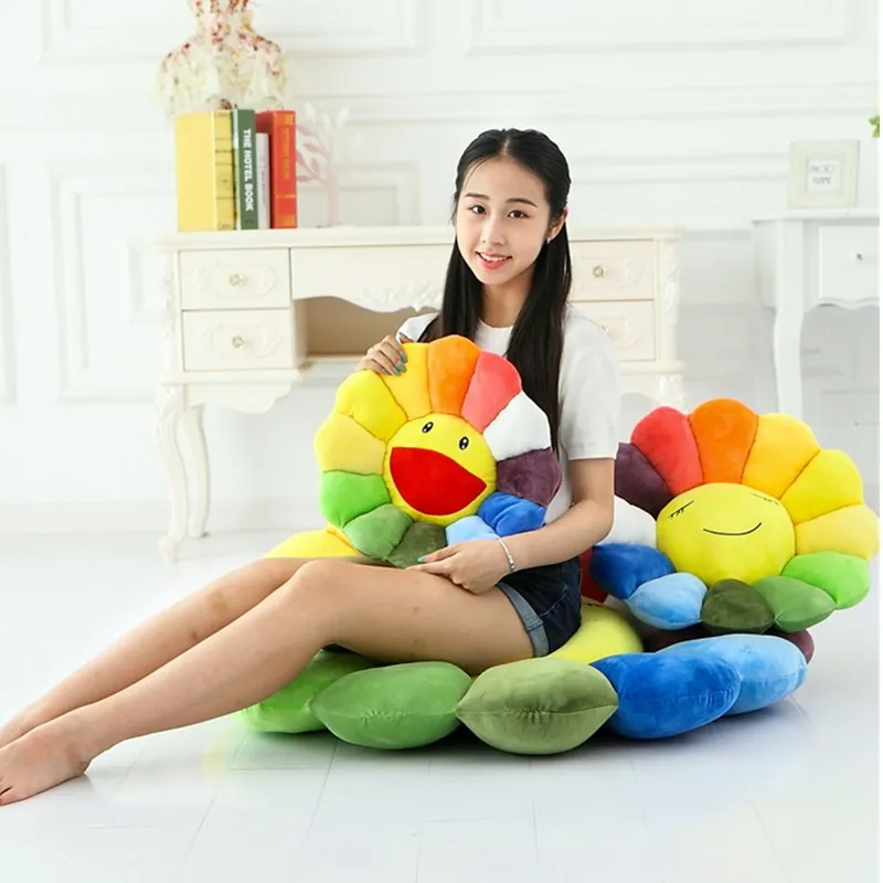 

55CM Home Decorations KAWS Pillow Cartoon Expression Sunflowers Dakimakura OriginalFake Living Room Office Ornaments G1258