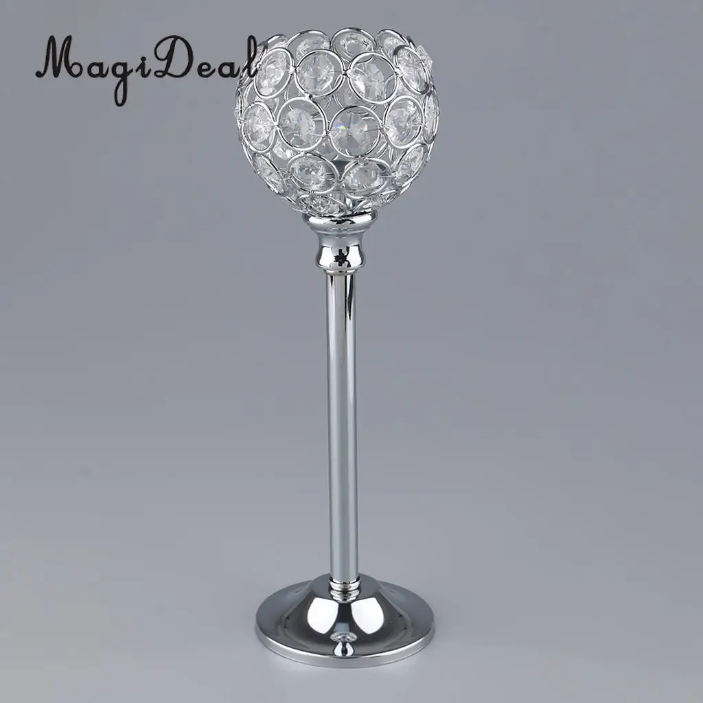 MagiDeal	 Mosaic Crystal Wedding Present Candlestick Candle Tea Light Holder Stand for Events Wedding Home Party Decor	