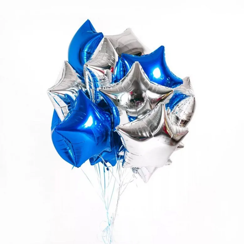 blue silver 10 блоки из серии "Звездные войны", Детские воздушные шары 18 дюймов розовое золото, серебро, алюминий Фольга шарик для дня рождения вечерние свадебные украшения 1st вечерние игрушка - Цвет: blue silver