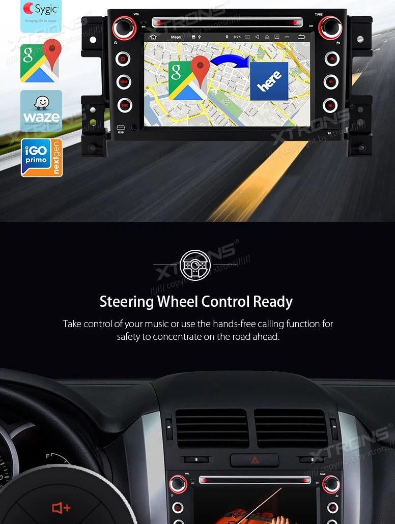 Clearance 7" Quad-Core Android 7.1 Nougat OS Car DVD for Suzuki Grand Vitara 2005-2013 with 2GB RAM 16GB ROM & Multi-Window View Support 15