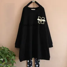 Женская футболка, футболки, футболки, флисовая футболка с длинными рукавами, Большая рубашка, свободные базовые утепленные футболки, мешковатая футболка, бюст 132 см